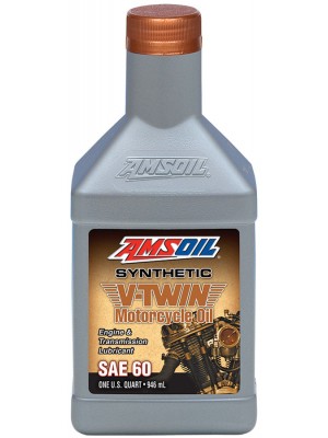 AMSOIL SAE 60 Synthetic V-Twin Motorcycle Oil (QT)