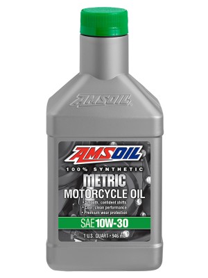 AMSOIL 10W-30 Synthetic Metric Motorcycle Oil (QT)
