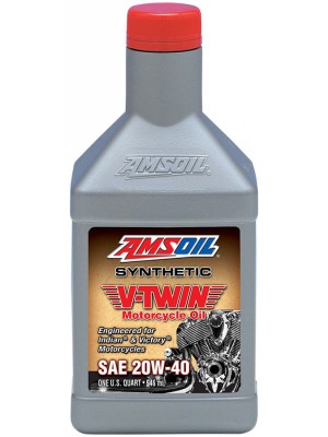 AMSOIL 20W-40 Synthetic V-Twin Motorcycle Oil (QT)