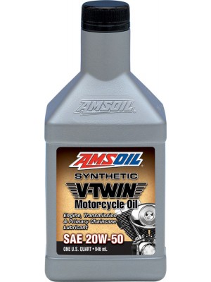 AMSOIL 20W-50 Synthetic V-Twin Motorcycle Oil (QT)